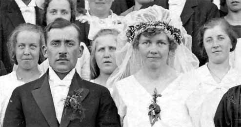 Brudpar i Ängersjö före 1920